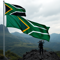 Flag Occupied by South Africa Photo