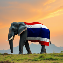 Flag Occupied by Thailand Photo