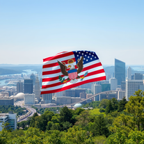 Flag Occupied by United States of America Photo