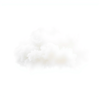 Fluffy cloud in white background icon