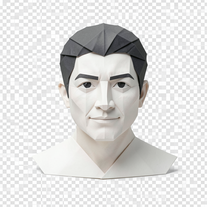 Folded Identity — Origami Portrait