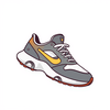 Footwear design icon