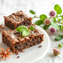 "Foraging for fresh spring finds to whip up delicious brownies