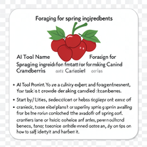 Foraging for spring ingredients for making Candied Cranberries