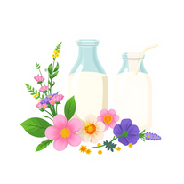 Foraging for spring ingredients to make milk