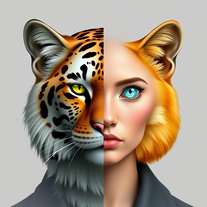 Fragmented Grace: A Duality of Realism and Line