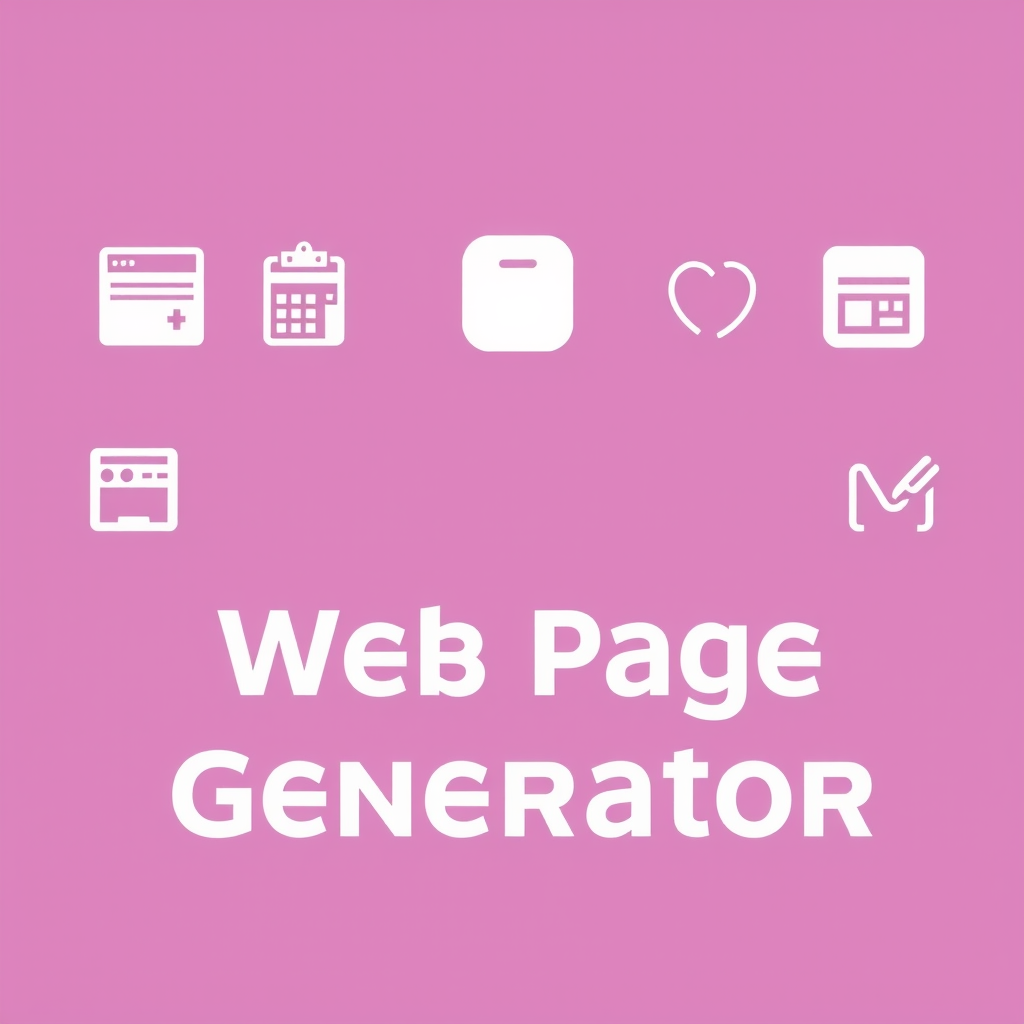 Free Use Web Page Generator With Html And Css. No Pricing