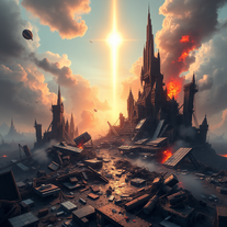 From Chaos, We Ascend: The Apocalyptic Vision of Mike Canty"  Prompt for AI Generator