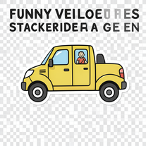 funny vehicles sticker idea gen