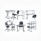 Futuristic Steel furniture icon