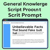 General Knowledge Script Prompt