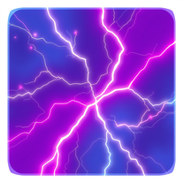 Geometric slabs NEON Neon paints lightning crack Abstraction