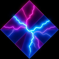 geometric slabs of NEON Neon paints