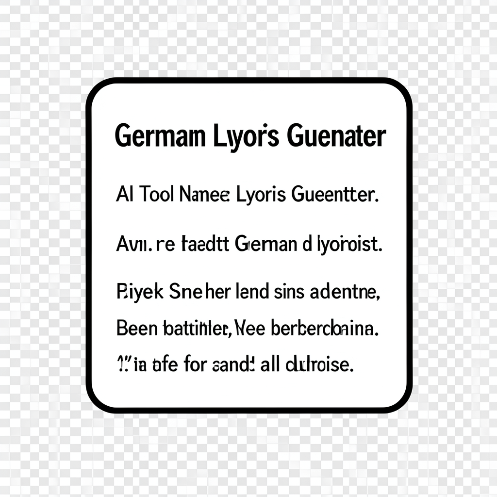German Lyrics Generator