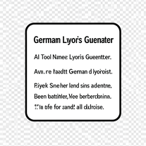 German Lyrics Generator