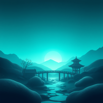 Ghibli inspire , smooth velvet-like textures, soft diffused lighting, cinematic composition, minimalistic style, surreal atmosphere, high detail, soft shadows, deep contrast, volumetric light, V-Ray rendered image generator , volumetric ambient occlusion