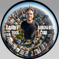 Giant Above the Curved City