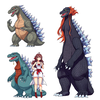 Godzilla Monsters as Anime Women icon