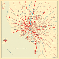 Google maps, aerial view map of a country