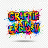 Graffiti Paint Explosion letter text icon