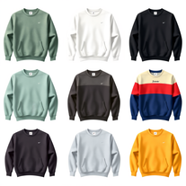 Grid of 12 crew neck sweatshirts
