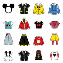 Grid of 12 Disney Clothing