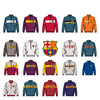 Grid of 12 Fc Barcelona half zip sweatshirts icon