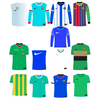 Grid of 12 long sleeve Nike jersey templates icon