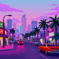 gta vice city illustration