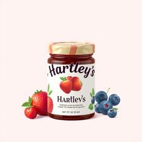 Hartley's spring jam product and packaging design