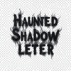 Haunted Shadow Mist letter text icon