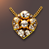 heavy blinged out rapper diamond emblem chains icon