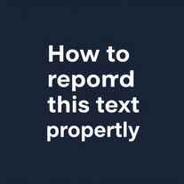 How to respond to this text properly