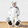 Husky Fur Suit Girl