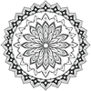 Mandala illustration line art icon