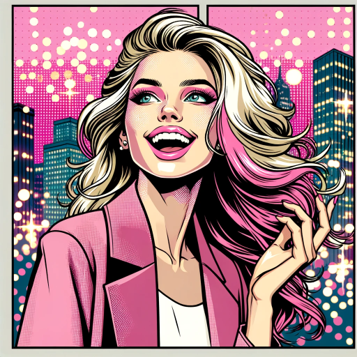 Iconic Pink Pop Art icon