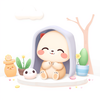 illustration of an ultra adorable icon