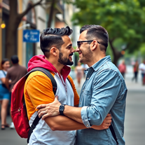 imagens de homens beijando