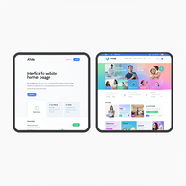 Website Home page UI