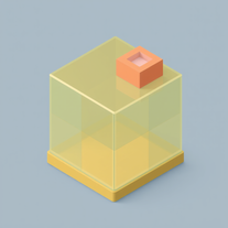 Isometric Cube - 3D axonometric angles with geometric depth illusion flat icons set generat