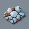 Isometric, Stone Opal, 3d rendered, 8k icon