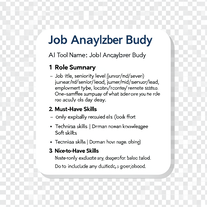 Job Analyzer Budy