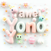 Kawaii Pastel Dino Yoshi Text icon
