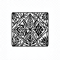 Laser Cutting Graphic Design Black On White
