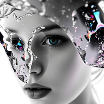 layer of water with shimmering transparent spectral