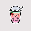 Kawaii boba sticker icon