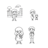 LineLoop Characters — Characters that loop through consistent scenes in line art. icon