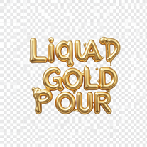 Liquid Gold Pour letter text