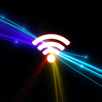 logo for apk icone wifi its name "ALTHURYA WiFi"