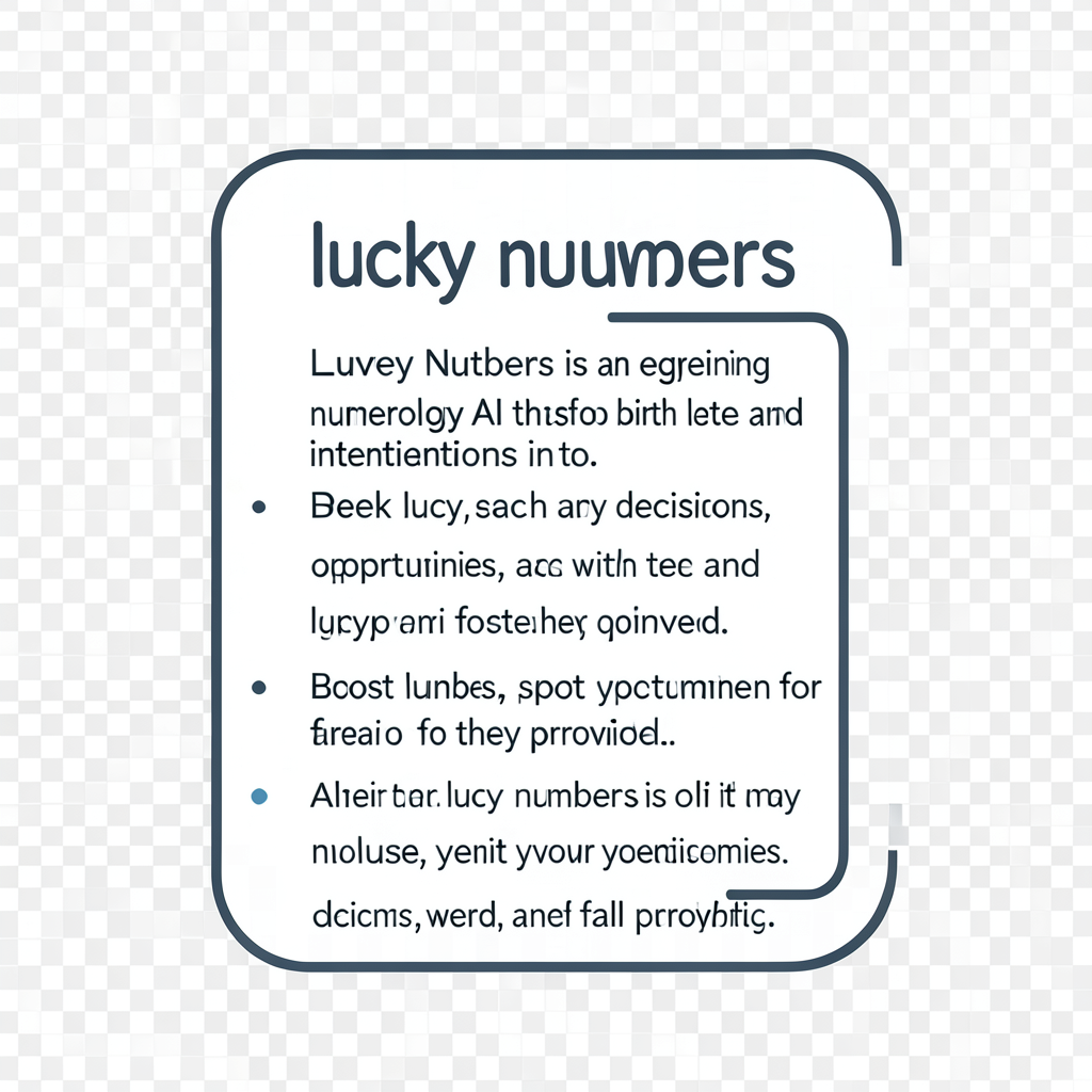 lucky numbers
